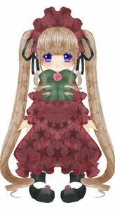 Rating: Safe Score: 0 Tags: 1girl blonde_hair blue_eyes blush bonnet bow dress flower full_body image long_hair long_sleeves looking_at_viewer red_dress rose shinku shoes simple_background solo standing twintails very_long_hair white_background User: admin