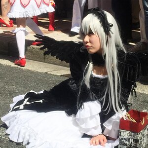 Rating: Safe Score: 0 Tags: dress frills lips long_hair long_sleeves multiple_girls photo sitting solo suigintou wings User: admin