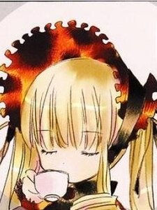 Rating: Safe Score: 0 Tags: 1girl bangs blonde_hair bonnet bow closed_eyes cup drinking holding_cup image long_hair long_sleeves shinku sidelocks solo tea teacup twintails User: admin