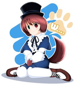 Rating: Safe Score: 0 Tags: 1girl auto_tagged boots brown_footwear brown_hair dress full_body green_eyes hat heterochromia image long_sleeves looking_at_viewer pantyhose red_eyes short_hair sitting smile solo souseiseki striped tail top_hat vertical_stripes white_legwear User: admin