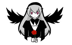 Rating: Safe Score: 0 Tags: 1girl black_wings dress flower hairband image long_hair long_sleeves looking_at_viewer pink_eyes red_flower red_rose rose simple_background solo striped suigintou white_background wings User: admin