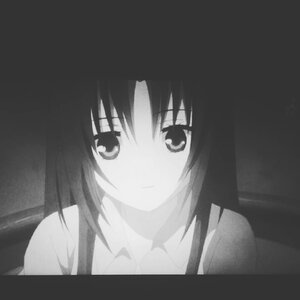 Rating: Safe Score: 0 Tags: 1girl close-up closed_mouth greyscale human image kakizaki_megu letterboxed looking_at_viewer monochrome simple_background smile solo User: admin