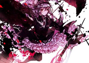 Rating: Safe Score: 0 Tags: 1girl black_dress black_legwear closed_mouth dress frilled_dress frills gothic_lolita hairband image lolita_fashion lolita_hairband long_hair long_sleeves pantyhose pink_hair red_eyes solo suigintou wings User: admin