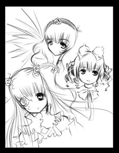 Rating: Safe Score: 0 Tags: bangs black_border blunt_bangs blush border bow circle_cut dress greyscale hairband image letterboxed long_hair looking_at_viewer monochrome multiple multiple_girls pillarboxed rose shinku short_hair simple_background suigintou tagme white_background windowboxed wings User: admin