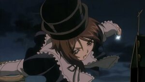 Rating: Safe Score: 0 Tags: 1girl brown_hair dress frills hat image long_sleeves short_hair solo souseiseki User: admin