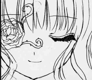 Rating: Safe Score: 0 Tags: 1girl barasuishou close-up face flower greyscale image monochrome rose simple_background smile solo white_background User: admin