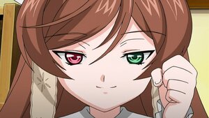 Rating: Safe Score: 0 Tags: 1girl bangs brown_hair clenched_hand close-up closed_mouth collared_shirt eyebrows_visible_through_hair face green_eyes image looking_at_viewer portrait shirt smile solo suiseiseki yellow_background User: admin