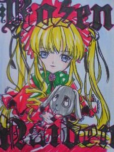 Rating: Safe Score: 0 Tags: 1girl blonde_hair blue_eyes dress image long_hair long_sleeves looking_at_viewer marker_(medium) red_dress shinku simple_background solo stuffed_animal traditional_media twintails User: admin