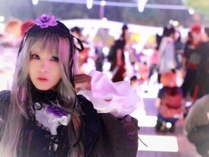 Rating: Safe Score: 0 Tags: 1girl bangs black_ribbon blurry blurry_background blurry_foreground depth_of_field dress flower frills hair_flower hair_ornament lips lolita_fashion lolita_hairband long_hair long_sleeves looking_at_viewer photo ribbon rose solo suigintou User: admin
