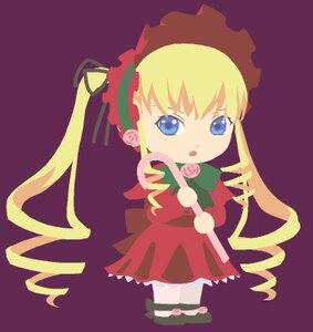 Rating: Safe Score: 0 Tags: 1girl blonde_hair blue_eyes bonnet bow bowtie dress drill_hair flower full_body green_bow image long_hair long_sleeves looking_at_viewer pink_rose purple_background red_dress rose shinku simple_background solo standing twin_drills twintails very_long_hair User: admin