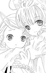 Rating: Safe Score: 0 Tags: 2girls bangs blush closed_mouth eyebrows_visible_through_hair frills greyscale hand_on_another's_head hinaichigo image kanaria long_sleeves looking_at_viewer monochrome multiple_girls pair smile User: admin