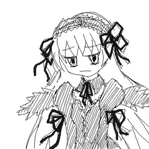 Rating: Safe Score: 0 Tags: 1girl blush closed_mouth dress feathered_wings frills greyscale hairband image long_hair long_sleeves looking_at_viewer monochrome ribbon simple_background solo suigintou upper_body white_background wings User: admin