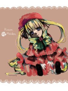 Rating: Safe Score: 0 Tags: 1girl blonde_hair blue_eyes bonnet bow bowtie dress flower full_body image long_hair long_sleeves looking_at_viewer red_dress rose shinku simple_background sitting solo twintails very_long_hair User: admin