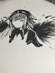 Rating: Safe Score: 0 Tags: 1girl akemi_homura bangs black_wings closed_mouth dress eyebrows_visible_through_hair feathered_wings feathers floating_hair greyscale hair_ribbon hairband image long_hair looking_at_viewer monochrome ribbon simple_background solo suigintou upper_body wings User: admin