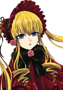 Rating: Safe Score: 0 Tags: 1girl blonde_hair blue_eyes bonnet bow bowtie capelet drill_hair flower image lips long_hair looking_at_viewer pink_flower pink_rose rose shinku sidelocks simple_background solo twin_drills twintails upper_body white_background User: admin