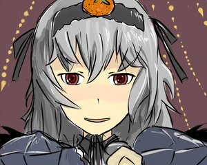 Rating: Safe Score: 0 Tags: 1girl blush face hairband image kanzaki_ranko looking_at_viewer red_eyes ribbon silver_hair solo suigintou User: admin