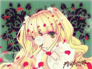 Rating: Safe Score: 0 Tags: 1girl bangs blonde_hair blunt_bangs dress flower green_background image kirakishou long_hair looking_at_viewer petals rose rose_petals solo twintails User: admin