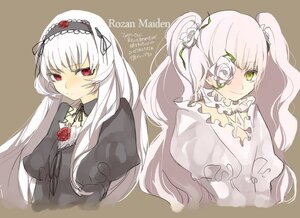 Rating: Safe Score: 0 Tags: 2girls dress eyepatch flower frills hairband image kirakishou long_hair long_sleeves looking_at_viewer multiple_girls pair pink_hair puffy_sleeves red_eyes red_flower red_rose rose simple_background smile suigintou thorns upper_body white_flower white_hair white_rose yellow_eyes User: admin