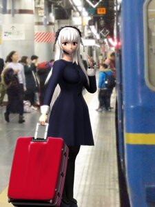 Rating: Safe Score: 0 Tags: 1girl 3d bag black_dress blurry blurry_background car depth_of_field dress ground_vehicle image long_hair motor_vehicle multiple_boys photo photo_background solo solo_focus suigintou suitcase white_hair User: admin