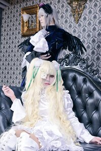 Rating: Safe Score: 0 Tags: 1boy 1girl blonde_hair dress frills gothic lace lolita_fashion long_hair long_sleeves multiple_cosplay sitting tagme very_long_hair white_hair wings User: admin