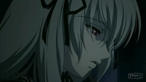 Rating: Safe Score: 0 Tags: 1girl bangs close-up closed_mouth eyebrows_visible_through_hair from_side hair_between_eyes hair_ornament hair_ribbon image monochrome parted_lips portrait profile red_eyes ribbon solo suigintou User: admin