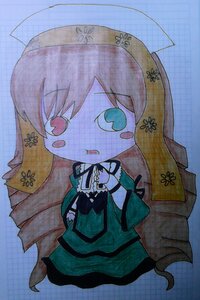 Rating: Safe Score: 0 Tags: 1girl ahoge blue_background blush_stickers colored_pencil_(medium) dress full_body green_dress image long_hair looking_at_viewer open_mouth photo solo suiseiseki traditional_media very_long_hair watercolor_(medium) User: admin