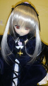 Rating: Safe Score: 0 Tags: 1girl bangs black_dress black_ribbon closed_mouth doll dress flower frills hairband long_hair long_sleeves looking_at_viewer red_eyes ribbon rose solo suigintou traditional_media very_long_hair User: admin