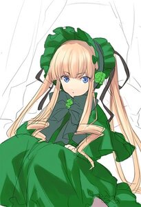 Rating: Safe Score: 0 Tags: 1girl artist_request bangs blonde_hair blue_eyes bow bowtie dress green_bow green_dress image long_hair long_sleeves looking_at_viewer rozen_maiden shinku sidelocks sitting solo twintails very_long_hair User: admin