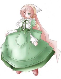 Rating: Safe Score: 0 Tags: 1girl brown_hair dress full_body green_dress green_eyes hat head_scarf heterochromia image juliet_sleeves long_hair long_sleeves looking_at_viewer puffy_sleeves red_eyes simple_background solo standing suiseiseki very_long_hair white_background User: admin