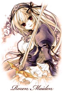 Rating: Safe Score: 0 Tags: 1girl blonde_hair dress flower frills hairband image lolita_hairband long_hair long_sleeves looking_at_viewer puffy_sleeves red_eyes ribbon rose smile solo suigintou traditional_media User: admin