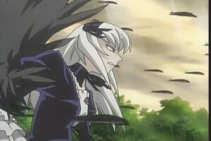 Rating: Safe Score: 0 Tags: 1girl black_dress black_ribbon black_wings dress feathers frilled_sleeves frills from_side hair_ornament image juliet_sleeves long_hair long_sleeves profile puffy_sleeves solo suigintou upper_body wings User: admin