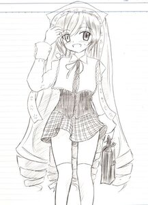 Rating: Safe Score: 0 Tags: 1girl animal_ears blush drill_hair greyscale image long_hair long_sleeves looking_at_viewer monochrome open_mouth plaid skirt smile solo suiseiseki thighhighs twin_drills very_long_hair zettai_ryouiki User: admin
