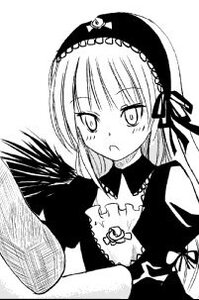 Rating: Safe Score: 0 Tags: 1girl closed_mouth detached_collar dress frills greyscale hairband image long_hair long_sleeves looking_at_viewer monochrome ribbon rose simple_background solo suigintou upper_body white_background wings User: admin