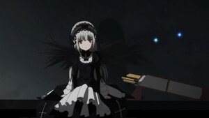 Rating: Safe Score: 0 Tags: 1girl bangs black_dress chair closed_mouth dress frills hairband image long_hair long_sleeves looking_at_viewer red_eyes ribbon silver_hair sitting solo suigintou wings User: admin