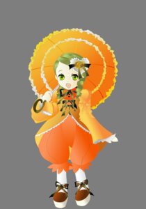 Rating: Safe Score: 0 Tags: 1girl bow dress full_body green_eyes green_hair hair_ornament holding holding_umbrella image kanaria long_sleeves open_mouth orange_dress parasol red_umbrella smile solo standing transparent_background umbrella User: admin