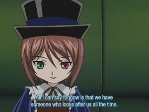 Rating: Safe Score: 0 Tags: 1girl bangs blue_dress brown_hair closed_mouth english_text frills green_eyes hat heterochromia image long_sleeves looking_at_viewer parody red_eyes ribbon solo souseiseki subtitled top_hat User: admin