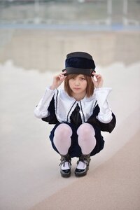 Rating: Safe Score: 0 Tags: 1girl 3d adjusting_clothes adjusting_headwear brown_eyes brown_hair hat lips long_sleeves looking_at_viewer nail_polish realistic shoes short_hair skirt solo souseiseki squatting white_legwear User: admin