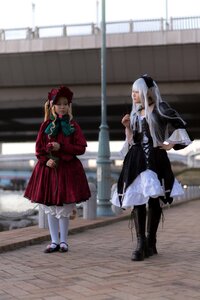 Rating: Safe Score: 0 Tags: 2girls black_footwear blonde_hair blurry blurry_background depth_of_field dress hair_ornament lolita_fashion long_hair long_sleeves multiple_cosplay multiple_girls pantyhose standing tagme twintails white_legwear wide_sleeves User: admin