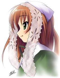 Rating: Safe Score: 0 Tags: 1girl :d bangs blush brown_hair dress flat_chest frills green_dress green_eyes hat head_scarf image kantoku lace lolita_fashion long_hair long_sleeves open_mouth photoshop_(medium) profile ribbon rozen_maiden simple_background smile solo suiseiseki underwear upper_body very_long_hair white_background User: admin