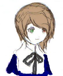 Rating: Safe Score: 0 Tags: 1girl black_ribbon brown_hair closed_mouth green_eyes heterochromia image looking_at_viewer neck_ribbon ribbon short_hair simple_background sketch smile solo souseiseki upper_body white_background white_shirt User: admin