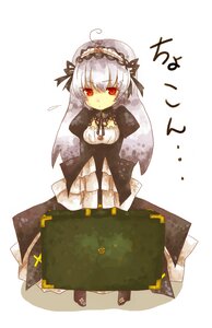 Rating: Safe Score: 0 Tags: 1girl ahoge dress flying_sweatdrops frills full_body hairband image lolita_hairband long_hair long_sleeves looking_at_viewer red_eyes silver_hair simple_background solo standing suigintou white_background User: admin