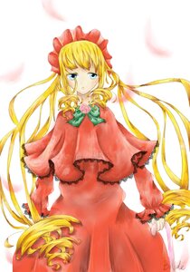 Rating: Safe Score: 0 Tags: 1girl auto_tagged blonde_hair blue_eyes blush bow capelet dress drill_hair flower image long_hair long_sleeves looking_at_viewer red_capelet red_dress rose shinku simple_background solo very_long_hair white_background User: admin