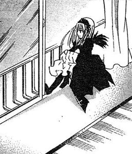 Rating: Safe Score: 0 Tags: 1girl chain-link_fence dress fence full_body greyscale halftone image long_hair long_sleeves monochrome solo standing suigintou wings User: admin