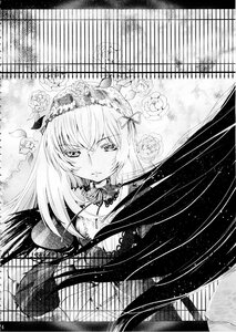Rating: Safe Score: 0 Tags: 1girl doujinshi doujinshi_#2 dress flower greyscale image long_hair looking_at_viewer monochrome multiple ribbon rose solo suigintou upper_body wings User: admin