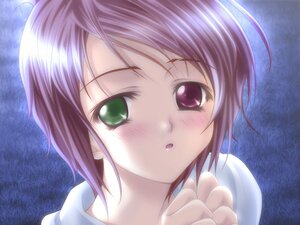 Rating: Safe Score: 0 Tags: 1girl :o bangs blush close-up green_eyes image looking_at_viewer open_mouth parted_bangs purple_hair short_hair solo souseiseki User: admin