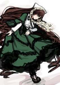 Rating: Safe Score: 0 Tags: 1girl brown_hair dress frills green_dress green_eyes heterochromia image long_hair long_sleeves looking_at_viewer red_eyes solo suiseiseki very_long_hair User: admin