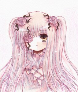 Rating: Safe Score: 0 Tags: 1girl dress eyepatch flower hair_flower hair_ornament image kirakishou long_hair pink_hair pink_rose rose solo two_side_up very_long_hair white_rose yellow_eyes User: admin