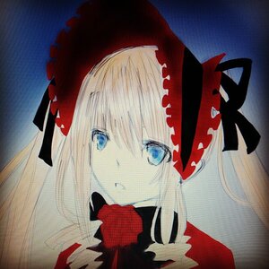 Rating: Safe Score: 0 Tags: 1girl blue_eyes bow closed_mouth eyebrows_visible_through_hair image long_hair looking_at_viewer photo portrait shinku solo traditional_media User: admin