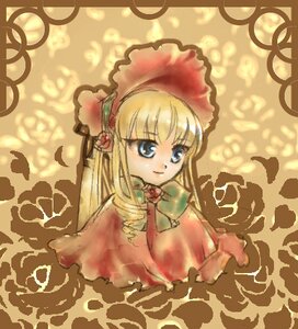 Rating: Safe Score: 0 Tags: 1girl blonde_hair blue_eyes bonnet bow bowtie dress image long_hair long_sleeves looking_at_viewer red_dress shinku smile solo upper_body User: admin