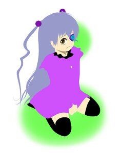 Rating: Safe Score: 0 Tags: 1girl barasuishou black_legwear dress eyepatch full_body image long_hair long_sleeves looking_at_viewer purple_dress simple_background solo thighhighs two_side_up white_background User: admin